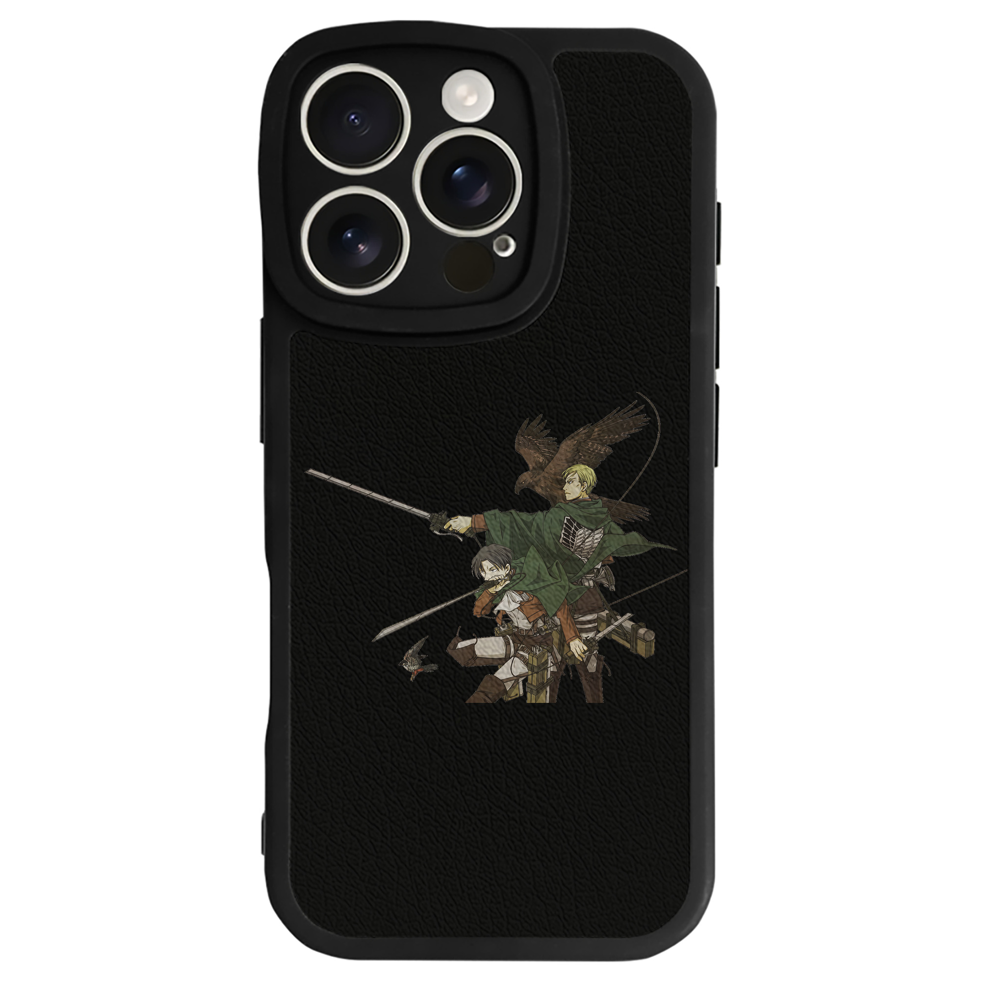 （画像用） 進撃の巨人 Attack on Titan 【iPhone 16シリーズ対応】シリコンスマホケース（レザー調） 材質：シリコン